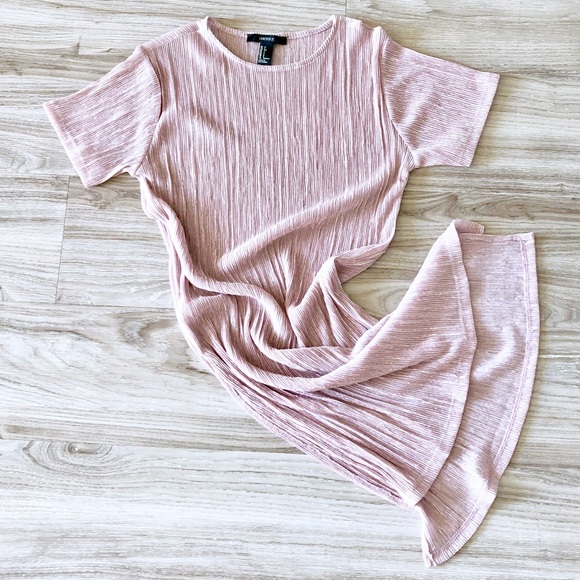 Pink Shimmer Top/Dress with Side Slits - Picture 2 of 6